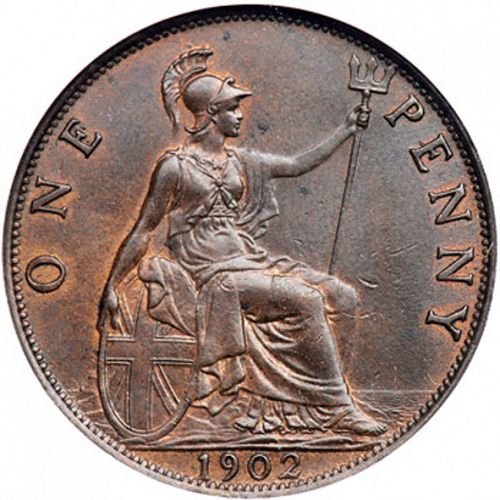 Penny Reverse Image minted in UNITED KINGDOM in 1902 (1902-10 - Edward VII)  - The Coin Database