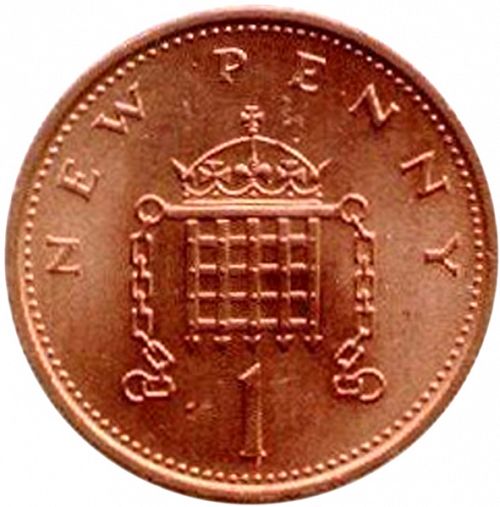 1p Reverse Image minted in UNITED KINGDOM in 1981 (1971-up  -  Elizabeth II - Decimal Coinage)  - The Coin Database