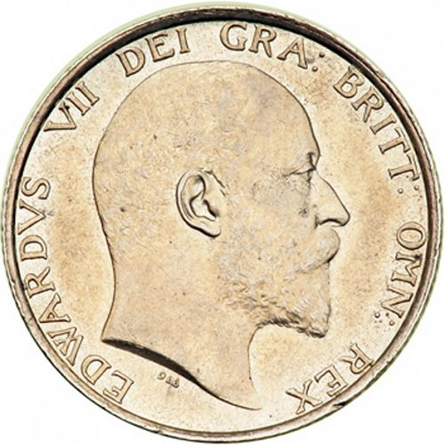 Shilling Obverse Image minted in UNITED KINGDOM in 1908 (1902-10 - Edward VII)  - The Coin Database