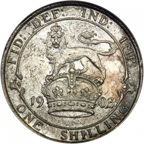 Shilling Reverse Image minted in UNITED KINGDOM in 1903 (1902-10 - Edward VII)  - The Coin Database