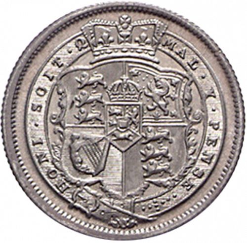 Shilling Reverse Image minted in UNITED KINGDOM in 1816 (1760-20 - George III - New coinage)  - The Coin Database