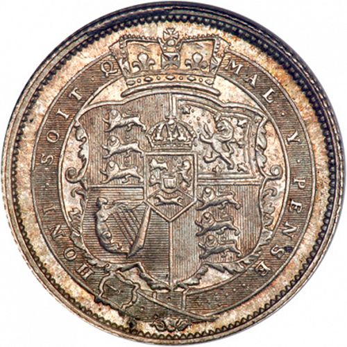Shilling Reverse Image minted in UNITED KINGDOM in 1818 (1760-20 - George III - New coinage)  - The Coin Database