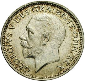 Shilling Obverse Image minted in UNITED KINGDOM in 1936 (1910-36  -  George V)  - The Coin Database
