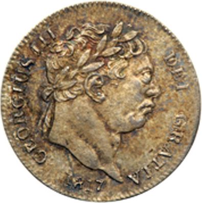 Twopence Obverse Image minted in UNITED KINGDOM in 1817 (1760-20 - George III - New coinage)  - The Coin Database