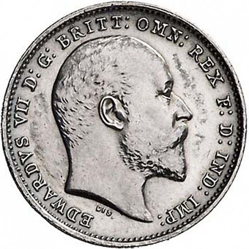 Threepence Obverse Image minted in UNITED KINGDOM in 1904 (1902-10 - Edward VII)  - The Coin Database