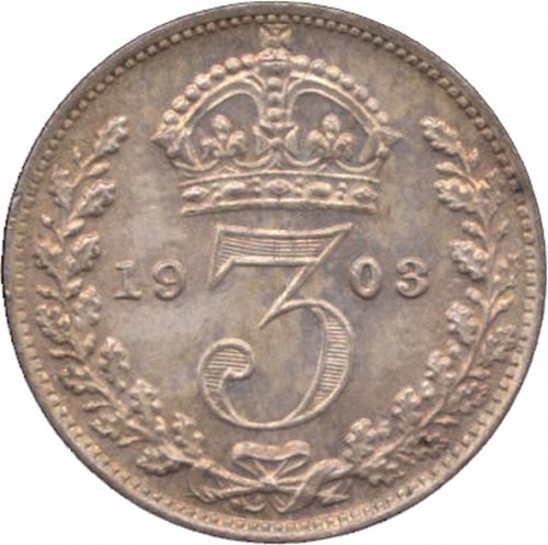 Threepence Reverse Image minted in UNITED KINGDOM in 1903 (1902-10 - Edward VII)  - The Coin Database