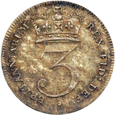 Threepence Reverse Image minted in UNITED KINGDOM in 1817 (1760-20 - George III - New coinage)  - The Coin Database