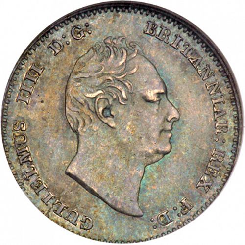 Threepence Obverse Image minted in UNITED KINGDOM in 1835 (1830-37 - William IV)  - The Coin Database