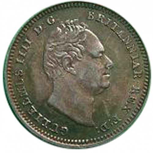 Threepence Obverse Image minted in UNITED KINGDOM in 1836 (1830-37 - William IV)  - The Coin Database