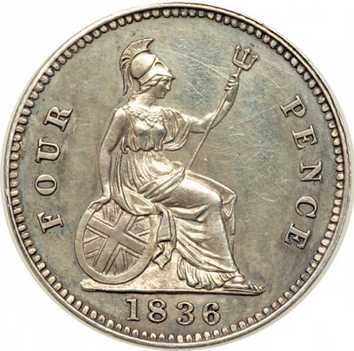 Groat Reverse Image minted in UNITED KINGDOM in 1836 (1830-37 - William IV)  - The Coin Database