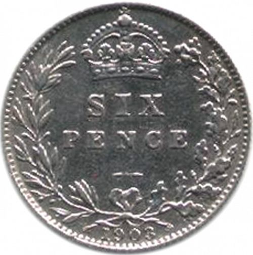 Sixpence Reverse Image minted in UNITED KINGDOM in 1903 (1902-10 - Edward VII)  - The Coin Database
