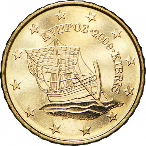 10 cent Obverse Image minted in CYPRUS in 2009 (1st Series)  - The Coin Database