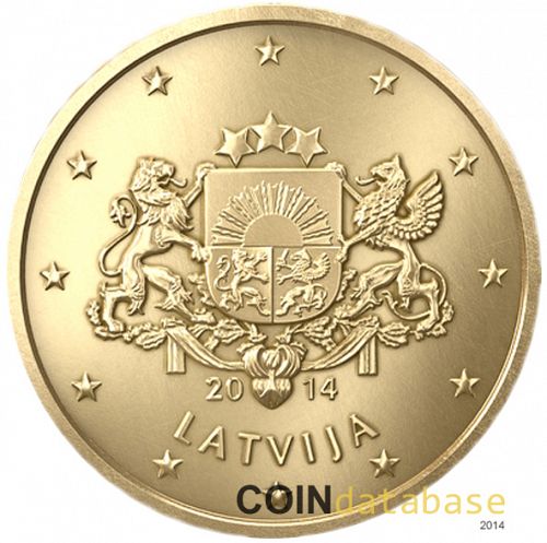 10 cent Obverse Image minted in LATVIA in 2014 (1st Series)  - The Coin Database