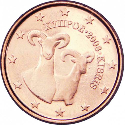 1 cent Obverse Image minted in CYPRUS in 2008 (1st Series)  - The Coin Database