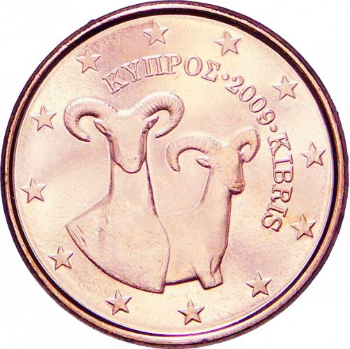 1 cent Obverse Image minted in CYPRUS in 2009 (1st Series)  - The Coin Database