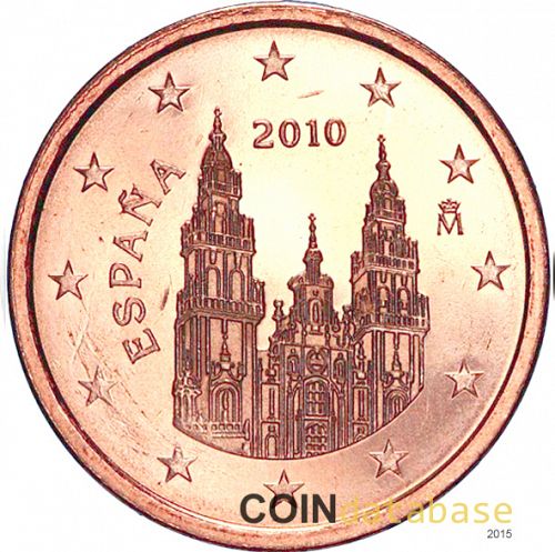 1 cent Obverse Image minted in SPAIN in 2010 (JUAN CARLOS I - 2nd Series)  - The Coin Database