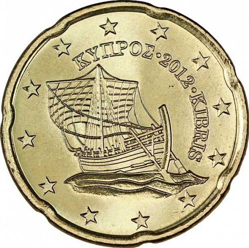 20 cent Obverse Image minted in CYPRUS in 2012 (1st Series)  - The Coin Database