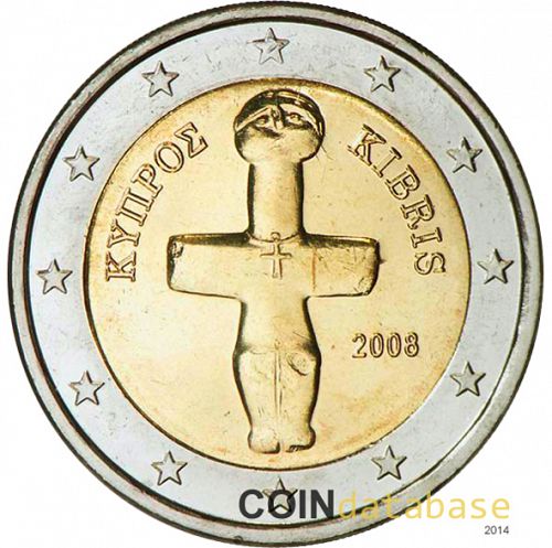 2 € Obverse Image minted in CYPRUS in 2008 (1st Series)  - The Coin Database