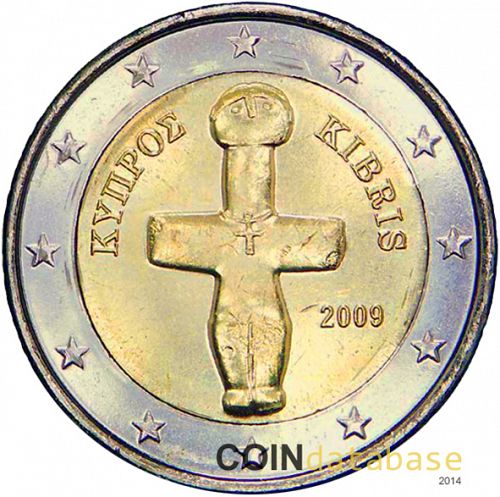 2 € Obverse Image minted in CYPRUS in 2009 (1st Series)  - The Coin Database