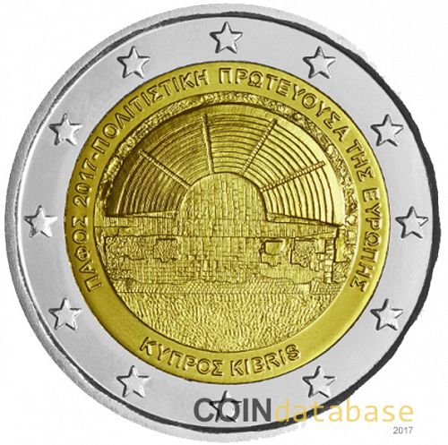 2 € Obverse Image minted in CYPRUS in 2017 (Paphos European Capital of Culture 2017)  - The Coin Database
