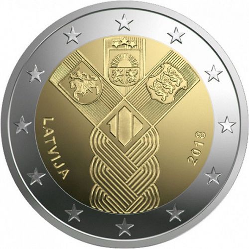 2 € Obverse Image minted in LATVIA in 2018 (1st Series)  - The Coin Database