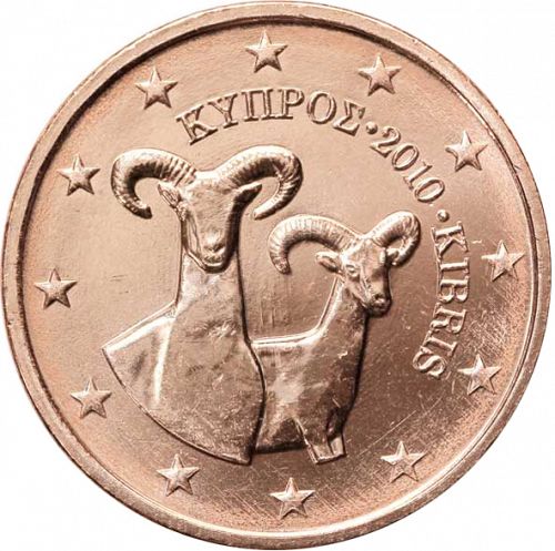 2 cent Obverse Image minted in CYPRUS in 2010 (1st Series)  - The Coin Database
