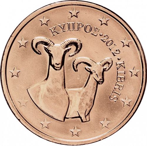 2 cent Obverse Image minted in CYPRUS in 2012 (1st Series)  - The Coin Database