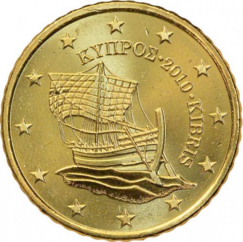 50 cent Obverse Image minted in CYPRUS in 2010 (1st Series)  - The Coin Database