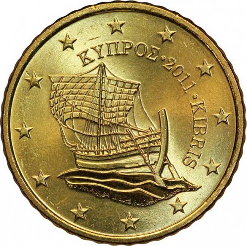 50 cent Obverse Image minted in CYPRUS in 2011 (1st Series)  - The Coin Database