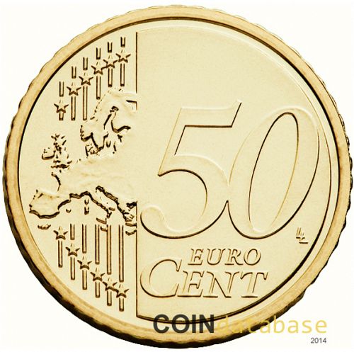 50 cent Reverse Image minted in CYPRUS in 2014 (1st Series)  - The Coin Database
