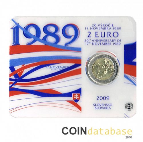 Set Obverse Image minted in SLOVAKIA in 2009 (2€ Coincard BU)  - The Coin Database