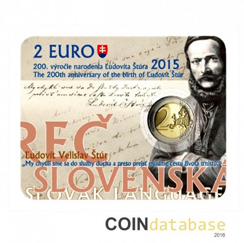 Set Obverse Image minted in SLOVAKIA in 2015 (2€ Coincard BU)  - The Coin Database