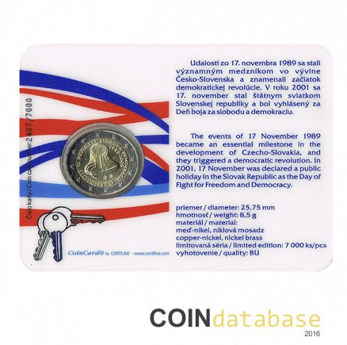 Set Reverse Image minted in SLOVAKIA in 2009 (2€ Coincard BU)  - The Coin Database