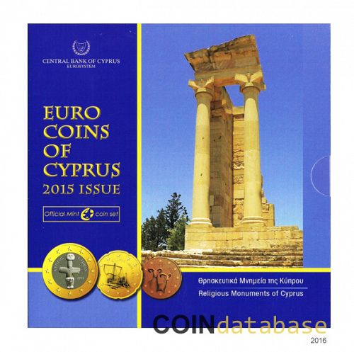 Set Obverse Image minted in CYPRUS in 2015 (Annual Mint Sets BU)  - The Coin Database
