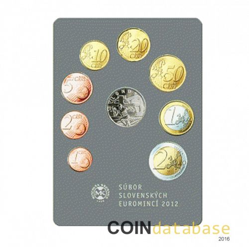 Set Reverse Image minted in SLOVAKIA in 2012 (Annual Mint Sets PROOF)  - The Coin Database