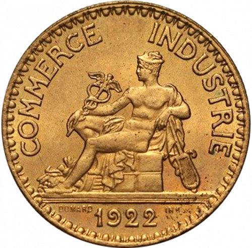 2 Francs Obverse Image minted in FRANCE in 1922 (1871-1940 - Third Republic)  - The Coin Database