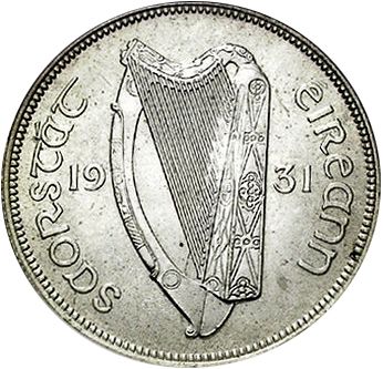 2s6d - Half Crown Obverse Image minted in IRELAND in 1931 (1921-37 - Irish Free State)  - The Coin Database