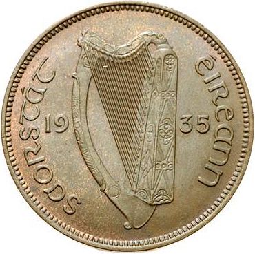 halfd - Halfpenny Obverse Image minted in IRELAND in 1935 (1921-37 - Irish Free State)  - The Coin Database