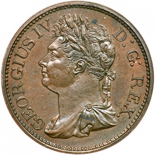 Halfpenny Obverse Image minted in IRELAND in 1822 (1820-30 - George IV)  - The Coin Database