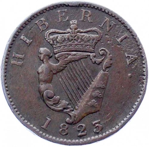 Halfpenny Reverse Image minted in IRELAND in 1823 (1820-30 - George IV)  - The Coin Database