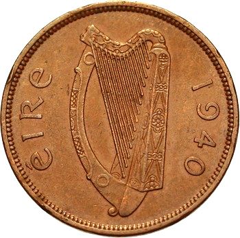 1d - Penny Obverse Image minted in IRELAND in 1940 (1938-70 - Eire)  - The Coin Database