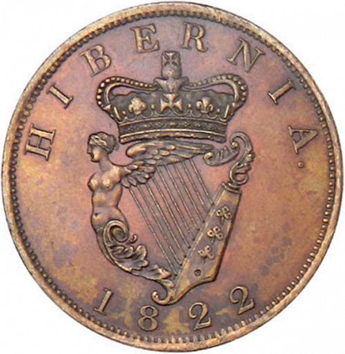 Penny Reverse Image minted in IRELAND in 1822 (1820-30 - George IV)  - The Coin Database