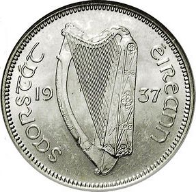 1s - Shilling Obverse Image minted in IRELAND in 1937 (1921-37 - Irish Free State)  - The Coin Database