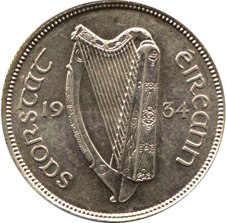 2s - Florin Obverse Image minted in IRELAND in 1934 (1921-37 - Irish Free State)  - The Coin Database