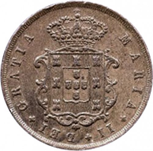 10 Réis Obverse Image minted in PORTUGAL in 1851 (1835-53 - Maria II <small> - Decimal Coinage</small>)  - The Coin Database