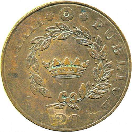 20 Réis ( Vintém ) Reverse Image minted in PORTUGAL in 1833 (1834-39 - Maria II)  - The Coin Database