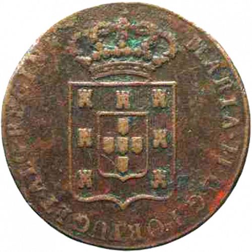 40 Réis ( Pataco ) Obverse Image minted in PORTUGAL in 1833 (1834-39 - Maria II)  - The Coin Database