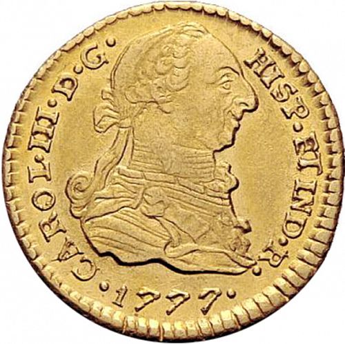 1 Escudo Obverse Image minted in SPAIN in 1777SF (1759-88  -  CARLOS III)  - The Coin Database