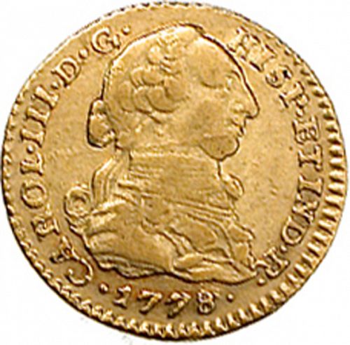 1 Escudo Obverse Image minted in SPAIN in 1778JJ (1759-88  -  CARLOS III)  - The Coin Database