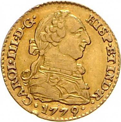 1 Escudo Obverse Image minted in SPAIN in 1779CF (1759-88  -  CARLOS III)  - The Coin Database